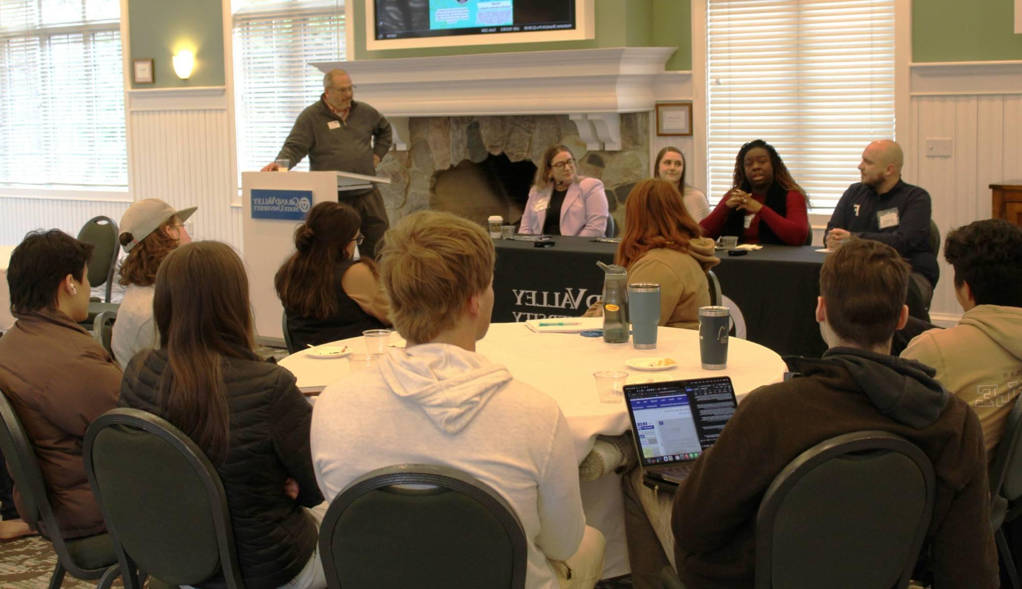 Professor Stabler and the Alumni Teachers Panel